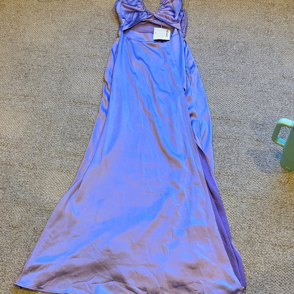 Elegant Purple Sleeveless Dress